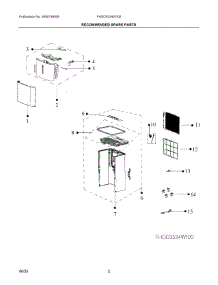 02 - Recommended Spare Parts parts for Electrolux Dehumidifier FHDD3534W100 from AppliancePartsPros.com