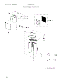 02 - Recommended Spare Parts parts for Electrolux FHDD5034Y100 from AppliancePartsPros.com