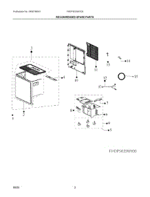02 - Recommended Spare Parts parts for Electrolux Dehumidifier FHDP5033W100 from AppliancePartsPros.com