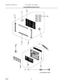 02 - Recommended Spare Parts parts for Electrolux Air Conditioner FHTC103WA10 from AppliancePartsPros.com