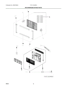 02 - Recommended Spare Parts parts for Electrolux Air Conditioner FHTC103WB10 from AppliancePartsPros.com