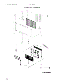 02 - Recommended Spare Parts parts for Electrolux Air Conditioner FHTC103WB20 from AppliancePartsPros.com