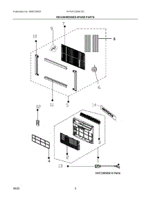 02 - Recommended Spare Parts parts for Electrolux Air Conditioner FHTW123WA100 from AppliancePartsPros.com