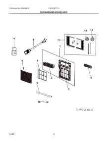 02 - Recommended Spare Parts parts for Electrolux Air Conditioner FHWC054TE10 from AppliancePartsPros.com