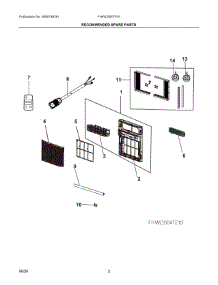 02 - Recommended Spare Parts parts for Electrolux Air Conditioner FHWC064TE10 from AppliancePartsPros.com