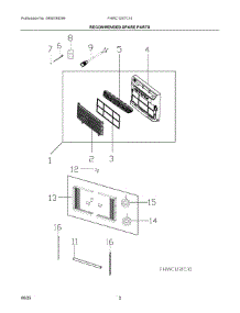 02 - Recommended Spare Parts parts for Electrolux Air Conditioner FHWC123TC10 from AppliancePartsPros.com