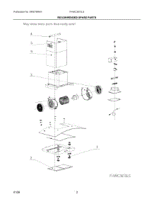 02 - Recommended Spare Parts parts for Electrolux Air Conditioner FHWC3670LS from AppliancePartsPros.com
