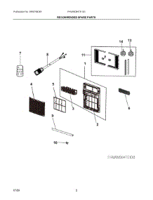 02 - Recommended Spare Parts parts for Electrolux Air Conditioner FHWW084TE100 from AppliancePartsPros.com