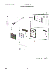 02 - Recommended Spare Parts parts for Electrolux Air Conditioner FHWW085WE100 from AppliancePartsPros.com