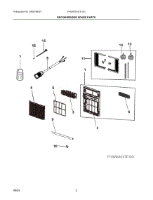 02 - Recommended Spare Parts parts for Electrolux Air Conditioner FHWW104TE100 from AppliancePartsPros.com