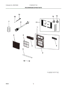02 - Recommended Spare Parts parts for Electrolux Air Conditioner FHWW144TF100 from AppliancePartsPros.com