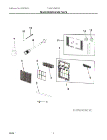 02 - Recommended Spare Parts parts for Electrolux Air Conditioner FHWW145WE100 from AppliancePartsPros.com