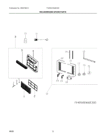 02 - Recommended Spare Parts parts for Electrolux Air Conditioner FHWW184WE200 from AppliancePartsPros.com