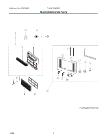 02 - Recommended Spare Parts parts for Electrolux Air Conditioner FHWW185WE200 from AppliancePartsPros.com