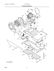 03 - Motor / Blower / Belt parts for Electrolux Dryer FLCE7522AW4 from AppliancePartsPros.com
