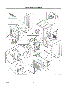 02 - Upper Cabinet / Drum Heater parts for Electrolux Dryer FLCE752CAW2 from AppliancePartsPros.com