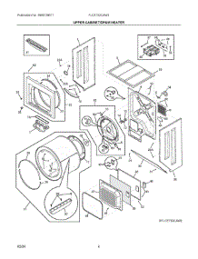 02 - Upper Cabinet / Drum Heater parts for Electrolux Dryer FLCE752CAW3 from AppliancePartsPros.com