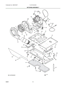 03 - Motor / Blower / Belt parts for Electrolux Dryer FLCE752CAW3 from AppliancePartsPros.com