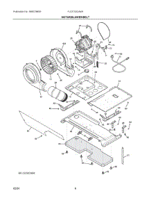 03 - Motor / Blower / Belt parts for Electrolux Dryer FLCE752CAW4 from AppliancePartsPros.com
