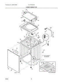 05 - Lower Cabinet / Top parts for Electrolux Dryer FLCG7522AW2 from AppliancePartsPros.com