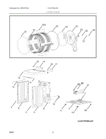 02 - Cabinet / Drum parts for Electrolux Dryer FLVE700CAW from AppliancePartsPros.com