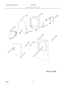 03 - Front Panel / Lint Filter parts for Electrolux Dryer FLVG7000AW from AppliancePartsPros.com