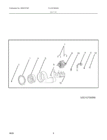 05 - Motor parts for Electrolux Dryer FLVG7000AW from AppliancePartsPros.com