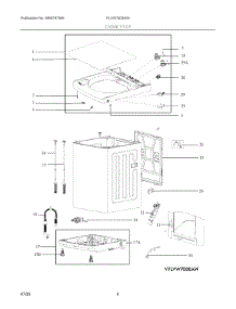03 - Cabinet / Top parts for Electrolux Washer FLVW7000AW from AppliancePartsPros.com
