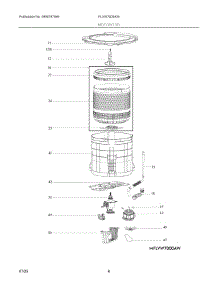 04 - Motor / Tub parts for Electrolux Washer FLVW7000AW from AppliancePartsPros.com