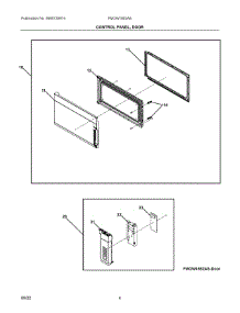 03 - Control Panel, Door parts for Electrolux Microwave FMOW1852AS from AppliancePartsPros.com