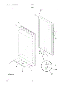 03 - Door parts for Electrolux Freezer FMR15 from AppliancePartsPros.com