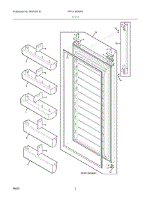 02 - Door parts for Electrolux Freezer FPFU19F8WF4 from AppliancePartsPros.com