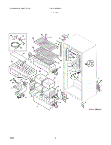 03 - Cabinet parts for Electrolux Freezer FPFU19F8WF5 from AppliancePartsPros.com