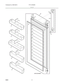02 - Door parts for Electrolux Freezer FPFU19F8WF6 from AppliancePartsPros.com