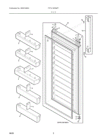 02 - Door parts for Electrolux Freezer FPFU19F8WF7 from AppliancePartsPros.com