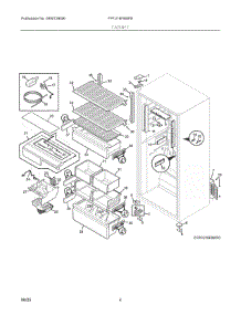 03 - Cabinet parts for Electrolux Freezer FPFU19F8WFB from AppliancePartsPros.com