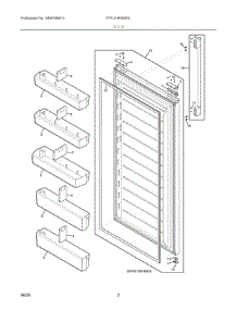 02 - Door parts for Electrolux Freezer FPFU19F8WFC from AppliancePartsPros.com