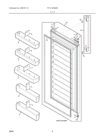 02 - Door parts for Electrolux Freezer FPFU19F8WFE from AppliancePartsPros.com