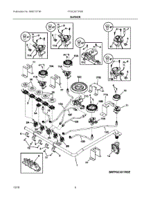 03 - Burner parts for Electrolux Cooktop FPGC3077RSE from AppliancePartsPros.com