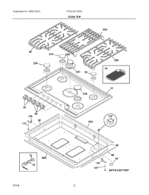 02 - Cook Top parts for Electrolux Cooktop FPGC3077RSG from AppliancePartsPros.com