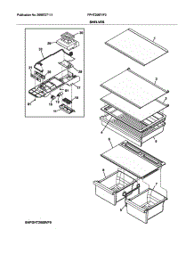 Shelves parts for Electrolux Refrigerator FPHT2097VF0 from AppliancePartsPros.com