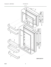 02 - Door parts for Electrolux Refrigerator FPHT2097VF6 from AppliancePartsPros.com