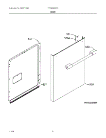 03 - Door parts for Electrolux Dishwasher FPID2498SF6A from AppliancePartsPros.com