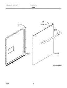 03 - Door parts for Electrolux Dishwasher FPID2498SF9A from AppliancePartsPros.com