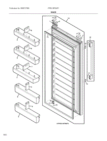 Doors parts for Electrolux Refrigerator FPRU19F8WF1 from AppliancePartsPros.com