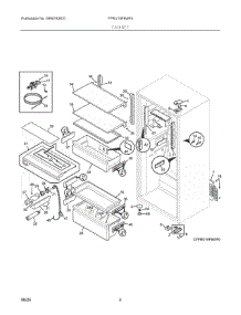 03 - Cabinet parts for Electrolux Refrigerator FPRU19F8WF4 from AppliancePartsPros.com