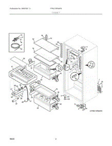 03 - Cabinet parts for Electrolux Refrigerator FPRU19F8WF8 from AppliancePartsPros.com