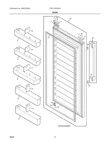 02 - Door parts for Electrolux Refrigerator FPRU19F8WF9 from AppliancePartsPros.com