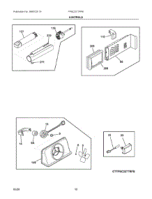 06 - Controls parts for Electrolux Refrigerator FPSC2277RFB from AppliancePartsPros.com