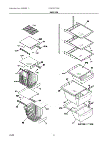 05 - Shelves parts for Electrolux Refrigerator FPSC2277RFB from AppliancePartsPros.com